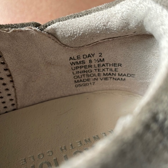 8.5 Kenneth Cole reaction leather upper platform bow sneaker shoes - Picture 2 of 6